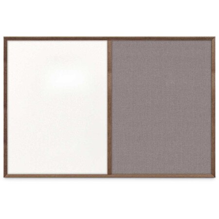 United Visual Products Slim Style Indoor Enclosed Corkboard, 24 UV502SCH-WHITE-BUFF